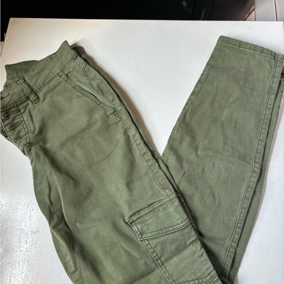 CAbi Army Green Skinny Cargo Pants Cotton Blend - Picture 1 of 5